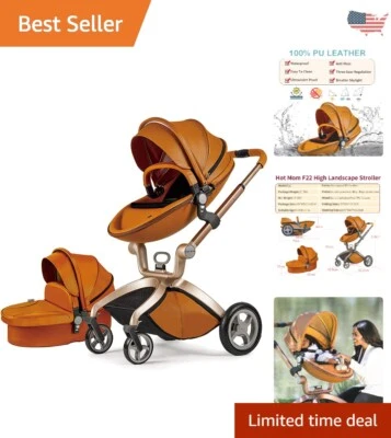 Modern Baby Stroller: Adjustable Seat Height Angle - Four-Wheel Shock Absorption - Image 1 of 4