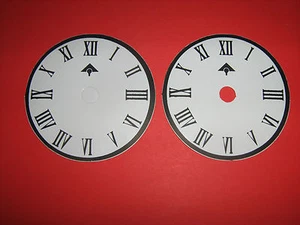 2 Pz Quadrante ADESIVO 80 mm. Per Meccanismi OROLOGIO DECOUPAGE Fai Da Te Romani - Picture 1 of 1