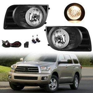 Luces antiniebla transparentes para parachoques Toyota Sequoia 2008-2017 + cubiertas + kit de interruptor L + R - Imagen 1 de 16