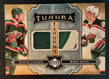 2007-08 Artifacts Tundra Tandems Dual Patch Marian Gaborik & Mikko Koivu 16/25
