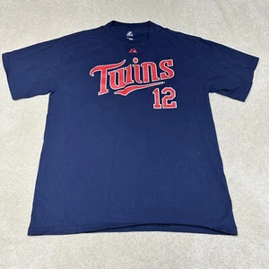 Majestic Twins Baseball Men's Size Large Shirt Twins 12 Everett 2008 - Picture 1 of 8