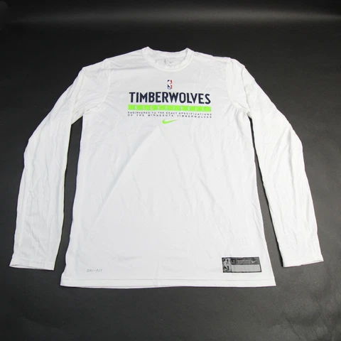 Minnesota Timberwolves Nike NBA Authentics Dri-Fit Long Sleeve Shirt Men's New Cover