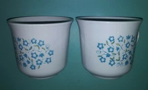 2 Corelle Corning BLUE HEATHER Coffee Cups Mugs Retired Used - Picture 1 of 4