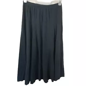 Chalet Gris Forrado Midi Falda M Cintura Completa Elástica Mezcla Algodón EE. UU. Boho - Imagen 1 de 2