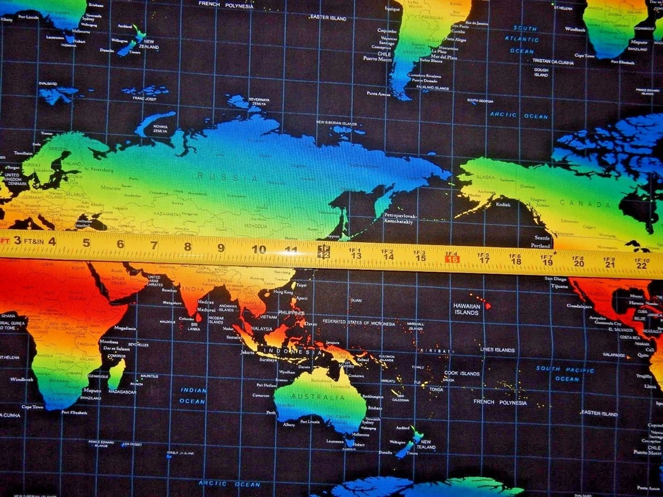 Map Brite World Timeless Treasures C 5121 - Image 1 of 1