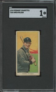 1909 T206 CHIEF WILSON NNO POOR PIEDMONT 350 SGC 1 BASEBALL PITTSBURGH PIRATES