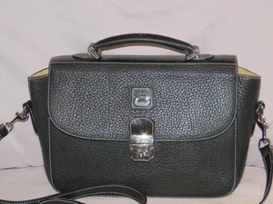 De colección Dooney & Bourke Cuero Guijarro Negro Púrpura - Imagen 1 de 10