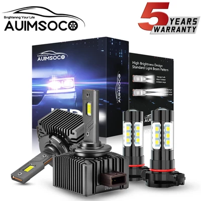 For 07-14 Cadillac Escalade LED/HID Headlight High Low Beam + DRL Light Bulbs - Imagem 1 de 4