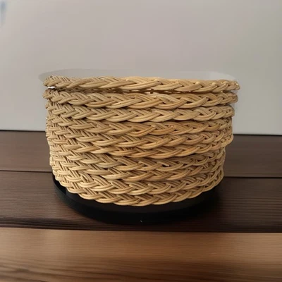 Juego de 10 soportes para platos de papel de mimbre vintage tejidos de ratán bambú picnic camping Foto 1 de 3