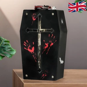 Halloween Decorations Creepy Coffin Board Battery-powered Coffin Decoration - Picture 1 of 10