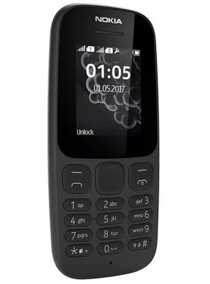 Nokia 105 Dual Sim - Brand New Full Box  Unlocked Sim Free - Black (UK STOCK) - Image 1 of 3
