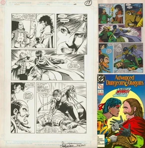 Jan Duursema Tom Mandrake Y Kim DeMulder FIRMADO ANUNCIO&D #6 Página de Arte Original TSR - Imagen 1 de 6