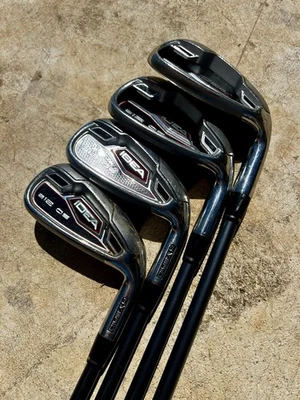 Adams Idea A12 OS Hybrid Iron Set 7 8 9 & GW Regular Flex Steel RH Golf Clubs - Image 1 of 4