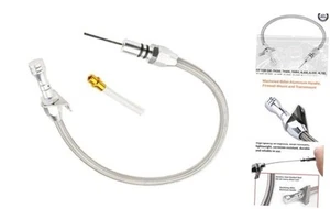 Firewall Mount Flexible Braided Transmission Dipstick Stainless Steel Tube - Bild 1 von 7