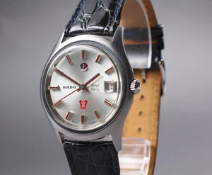 "NEAR MINT" Vintage RADO Purple Horse 11794 Date Mens Automatic Watch From JAPAN - Picture 1 of 11
