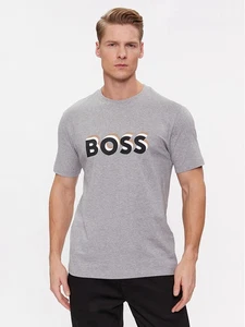 Hugo Boss T-Shirt Tiburt Grau Baumwolle Rundhals Herren Gr. 4XL - Big - Bild 1 von 3