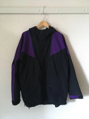 Vintage 90s EMS Gore-Tex Mountain Parka Black Purple Pit Zips Men's XL. - Image 1 of 4