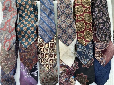 Lot Of 18 Ties Paisley Stock Options Nuncio John Henry Latin Beat GANT Status - Image 1 of 4