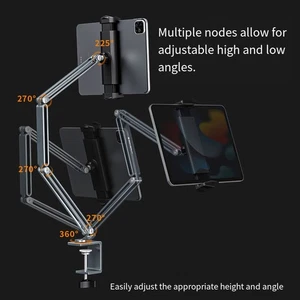 360 Degree Rotating Aluminum For Alloy Tablet Stand Adjustable Height and Angle - Photo 1/5