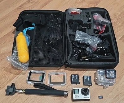 GoPro HERO4 Action 4K Camera - 16gb SD - 2 Battries - Waterproof Case & EXTRAS - Image 1 of 4