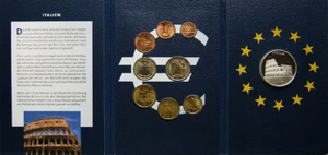 EURO KMS ITALIEN mit Jahresgedenkprägung 2002 Silber - Bild 1 von 4