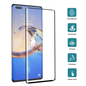 Für Huawei Mate 40 Pro 4D Display Full H9 Curved Glas Schwarz Panzer Schutz Neu - Zdjęcie 1 z 5