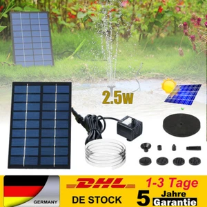 Solar Teichpumpe 5.0W 220/h Gartenteich Set Wasserspiel Teich Springbrunnenpumpe - Bild 1 von 18