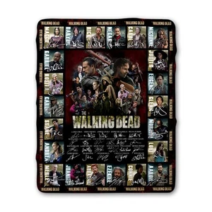The Walking Dead Blanket, Horror Movies Fleece, Sherpa Blanket Super Soft Cozy - Picture 1 of 22