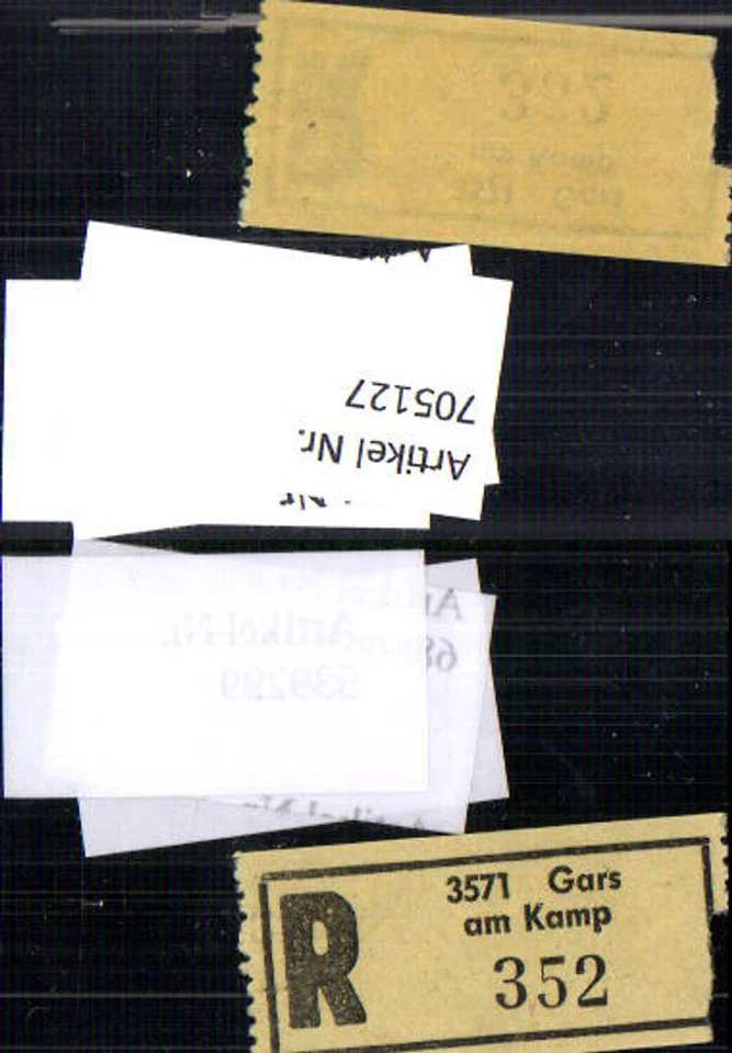 705127 Einschreibezettel Rekozettel R-Zettel Gars am Kamp - Bild 1 von 1