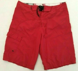 ZARA BOYS SWIM SHORTS TRUNKS SIZE (32) ACTUAL 34 X 11 RED - Picture 1 of 4