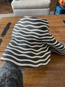 The Hats Company Filippo Catarzi Made In Italy Striped Wide Brim Floppy Hat - Picture 1 of 5
