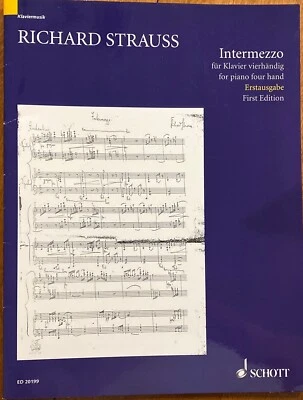 Richard Strauss: Intermezzo Book~for Piano 4-Hand Duet~Schott~ED20199~NEW - Image 1 of 4