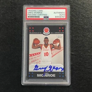 2008 Topps McDonald's All American #GM Greg Monroe Signed Card AUTO PSA Slabbed - Picture 1 of 2