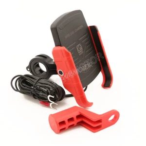 Motorcycle Cell Phone Holder USB Wireless Charger for Harley Street Glide FLHX - Picture 1 of 16