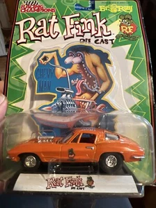 2000 Racing Champions Rat Fink die cast, 1:64 MOC Orange Incl Stand Card Damage - Picture 1 of 8