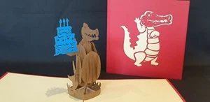 3D Pop Up Crocodile Birthday Cake Card. - Picture 1 of 5