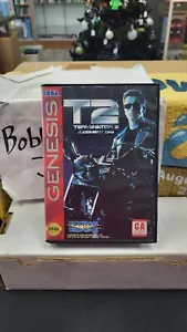 CIB T2 TERMINATOR 2 JUDGMENT DAY SEGA GENESIS VIDEO GAME COMPLETE IN BOX - Picture 1 of 17