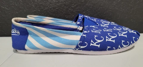 Kansas City Royals Slip On Shoes Team Beans Size Medium MLB KC Cover