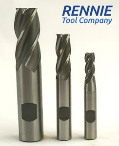Blueline HSS 4 Flute End Mills 2mm - 32mm All Sizes.Flatted Shank.Standard Lengt - Picture 1 of 1