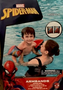 Marvel Spiderman Kid Swim Water Wings Arm bands Floats Pool Floaties 3+ New - Picture 1 of 3