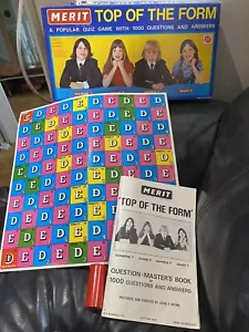 VINTAGE TOP OF THE FORM BOARD GAME FROM THE POPULAR TV QUIZ GAME SERIES BY MERIT - Picture 1 of 10