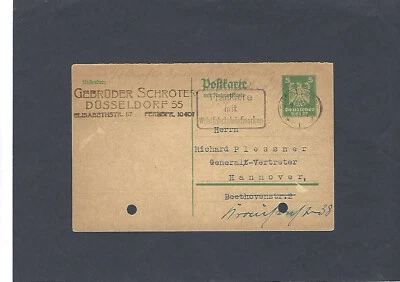 1887 DUSSELDORF,GERMANY TO HANNOVER,GERMANY POSTAL CARD - Image 1 of 2