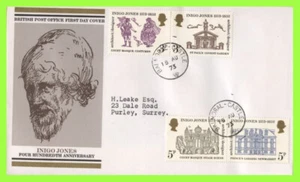 G.B. 1973 Inigo Jones Post Office First Day Cover, Balmoral Castle - Picture 1 of 1