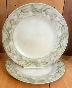 PTS / 222 Fifth ROSE BOUQUETS Dinner plate set of 2, 10 3/4" Stoneware Very good - Picture 1 of 8