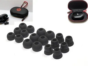 Beats Studio Buds Extra Carrying Case w/ Carabiner/Hook + 18 pcs. of Black Gels - Picture 1 of 9