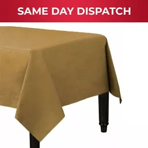 25 x Papiertischdecken Metallic Gold Buffet Tischdecken 90 cm x 90 cm - Bild 1 von 7