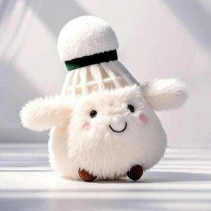 Creative Plush Doll Furry Bag Decor Pendant Badminton Keychain Friends Gifts - Picture 1 of 13