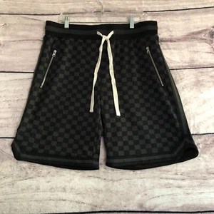 Bascom Projects Basketball Shorts Herren XL schwarz grau kariert Reißverschluss Mesh 1993 XXV - Bild 1 von 13