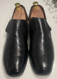 Grenson Masterpiece Sveltes schwarze elegante Leder-Slipper Größe 7,5 UK - Bild 1 von 10