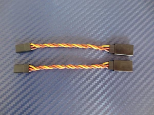 2 Stück Servoverlängerung verdrillt JR Graupner 7,5cm 0,34mm² Servokabel Kabel - Bild 1 von 2